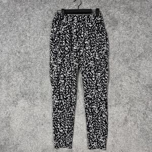 MNG By Mango Pants Womens Size 4 Tapered Comfy Office Casual Chic Bold Abstract